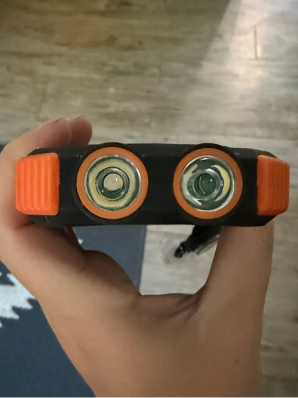 Black and Orange Solar Phone Charger Power Bank